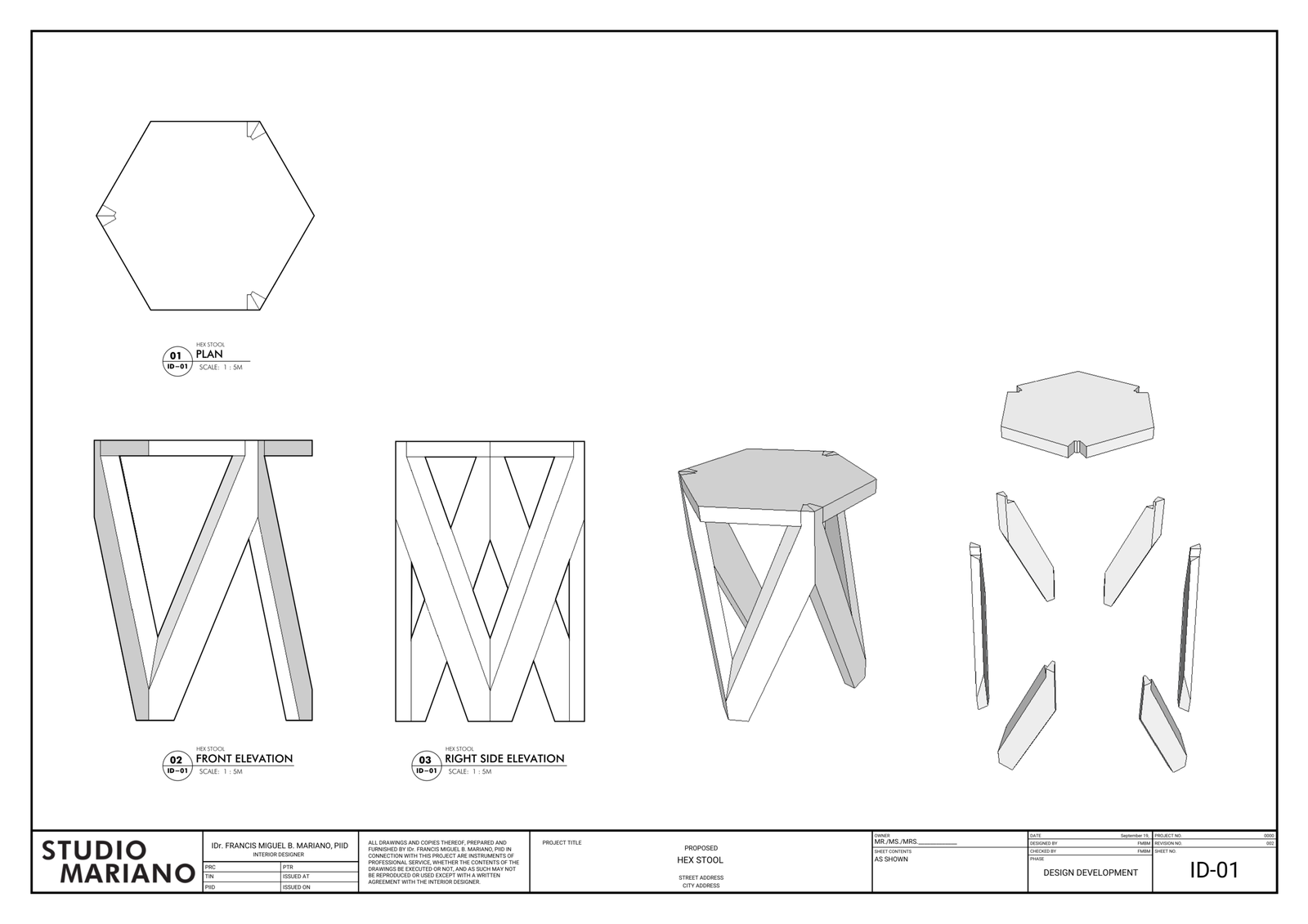 Kanto.PH Furniture Design Studio Mariano Hex Stool 